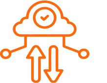 Icon representing cloud integration solutions supporting scalability and business growth