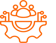 Icon representing a dedicated support team providing reliable post-integration assistance